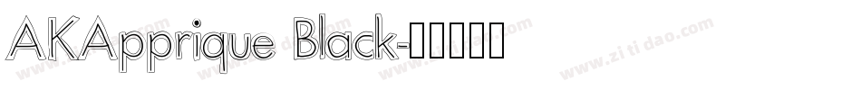 AKApprique Black字体转换
